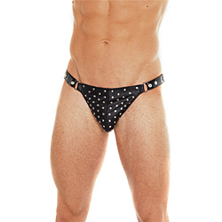 In pelle con borchie Brief