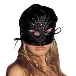 Testa femminile in pelle maschera